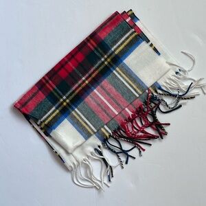 Cashmink Scarf Red and White plaid